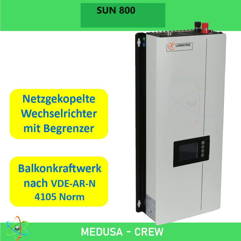 Balkonkraftwerk Netzwechselrichter Lumentree Leistungsbegrenzer Solar  Batterie — MEDUSA