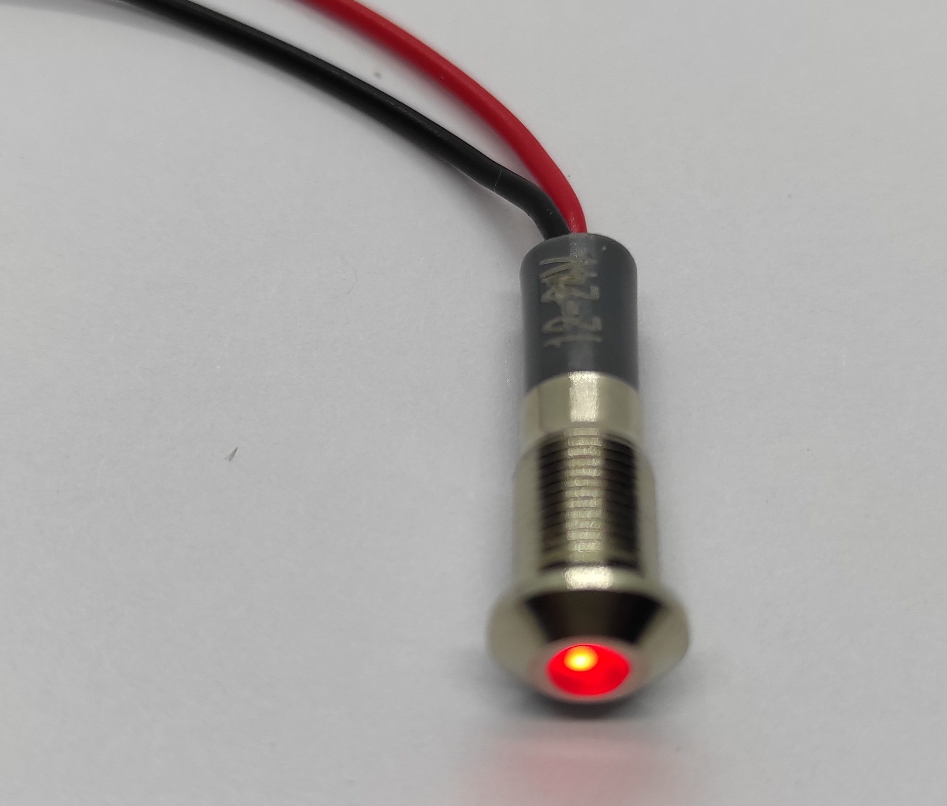 LED Meldeleuchte Kontrolleuchte Leuchtmelder Kontrolllampe 12V 24V 8mm ROT  — MEDUSA