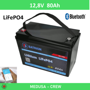 LiFePO4 Akku 12V 80Ah Batterie Solarspeicher Wohnmobil Boot Bluetooth