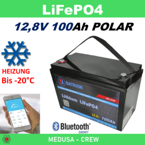 POLAR -20C° LiFePO4 100Ah 12.8V Lithium Batterie mit Heizung